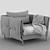 Elegant Leather Armchair 3D model small image 5