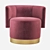 Luxury Velvet ANAIS Armchair 3D model small image 2