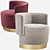 Luxury Velvet ANAIS Armchair 3D model small image 6