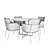 Modern Azalea Chair: Silverado Brass 3D model small image 3