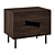 Sleek Black Bedside Table - Cutt 3D model small image 1