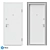 Modern Style Entrance Door - LINE-95 3D model small image 1