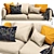 Compact and Stylish Flexform Sofa 3D model small image 2