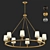 Elegant Devon Round Chandelier 3D model small image 2