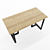 Industrial Oak Loft Table 3D model small image 4