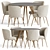 Modern Dining Set 99: Stylish and Versatile 3D model small image 1