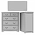 Modern Birch Olivia Dresser with 5 Drawers 3D model small image 5