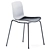 Elegant Langue Stack Dining Chair 3D model small image 1