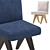 Sleek Modern Dining Chair 3D model small image 2