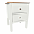 Ashin Bedside Table - 2 Drawer White/Wood 3D model small image 1