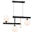 Contemporary 4-Light Pendant Chandelier 3D model small image 1