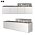 Elegant Biofireplace TV Stand 3D model small image 1