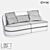 Sleek Modern Sofa with LoftDesigne - 2896 model 3D model small image 2