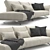 Elegant Wing Sofa: Tiziano Carnieletto 3D model small image 2