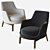 Leda Flexform Armchair: Timeless Elegance 3D model small image 1