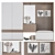 Elegant Wood & White Hallway Set 3D model small image 1