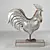 Metal Rooster Sculpture for Home Decoration 3D model small image 2