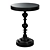 Sleek Black Metal Side Table: Shaine 3D model small image 1