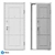 Modern Style Entrance Door - HT-114 3D model small image 5