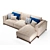 Minimalist Comfort: Manhattan Sofa 3D model small image 1