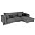 Minimalist Comfort: Manhattan Sofa 3D model small image 3