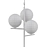 Sleek Grey Pendant Light 3D model small image 2