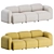 Sleek 3-Seater Swell Sofa 3D model small image 4