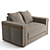 Luxurious Fendi Casa Montgomery Loveseat 3D model small image 2