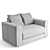 Luxurious Fendi Casa Montgomery Loveseat 3D model small image 5