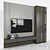 Modern TV Wall Unit with 65" Inch TV 3D model small image 3