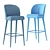 Elegant Rose Barstool 3D model small image 5