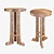 African-Inspired 3-Leg Bar Stool 3D model small image 1