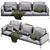 Compact Romeo Sofa Set 3D model small image 3