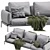 Compact Romeo Sofa Set 3D model small image 4