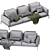 Compact Romeo Sofa Set 3D model small image 5