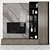 Sleek Modern TV Wall Unit 3D model small image 1