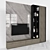 Sleek Modern TV Wall Unit 3D model small image 4