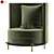 Estee: Elegant Armchair with Vertical Seams 3D model small image 1