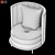 Estee: Elegant Armchair with Vertical Seams 3D model small image 4