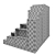 Tetrahedral Grid Ladder Wardrobe 3D model small image 4