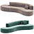 Sleek Midcentury Sofa Chaise 3D model small image 1