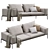Modern Lifesteel Sofa: Elegant & Versatile 3D model small image 1
