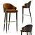 Stylish ELLIS Bar Chair 3D model small image 1