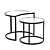 Modern Set of 2 Bast Side Tables 3D model small image 1