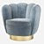 Elegant Eichholtz Mirage Swivel Chair 3D model small image 8