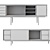 Modern Aura TV Stand: Sleek Design, Multifunctional 3D model small image 2