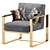 Elegant Coco Republic Brussels Chair 3D model small image 4