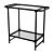 Modern Black Metal Side Table Duilia 3D model small image 1