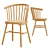 Natural Ash Wood Chair with Handwoven Rattan Seat 3D model small image 1