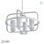 Seema 5-Light Geometric Chandelier 3D model small image 2